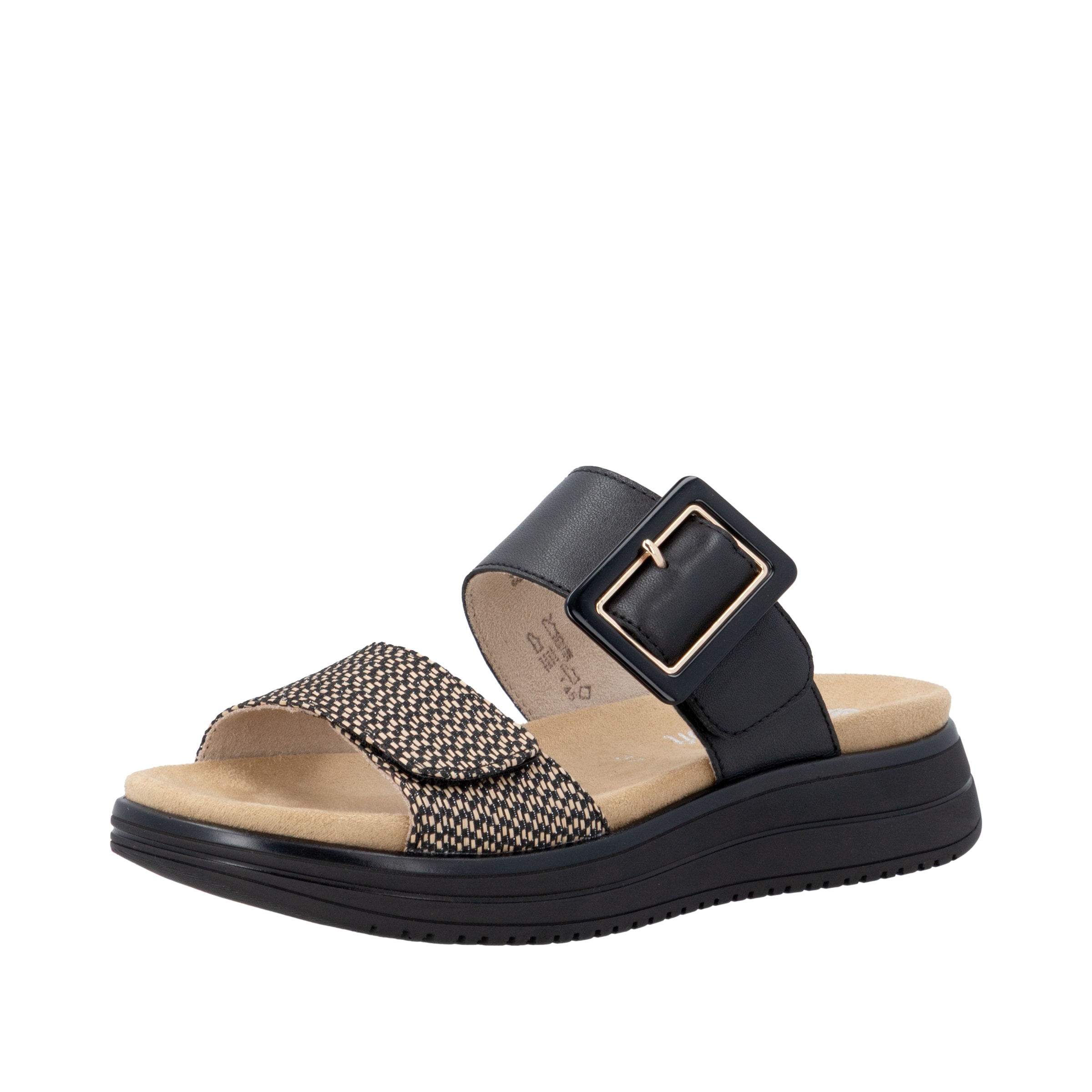 REMONTE Mules 'D1J61' in Black: front