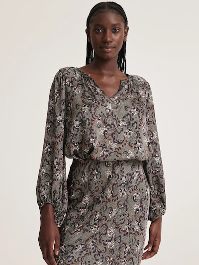 Odd Molly Blouse 'Katarina' in Brown / Grass green / Black / White, Item view