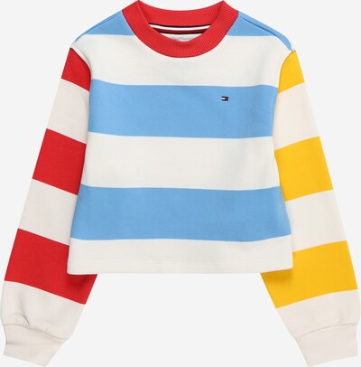 TOMMY HILFIGER Sweater majica u azur / žuta / svijetlo crvena / bijela, Pregled proizvoda
