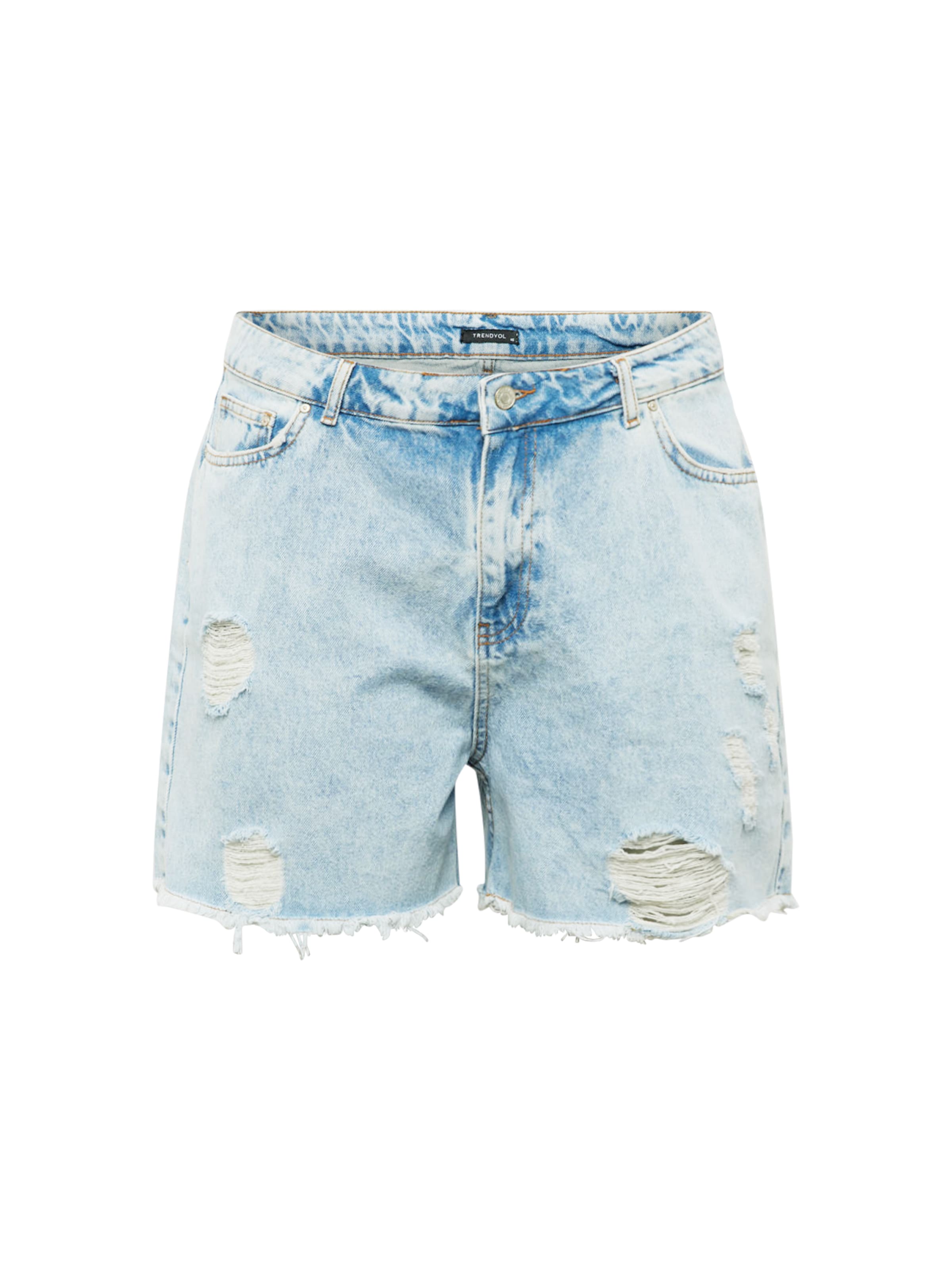 Trendyol Curve Szabványos Farmer - kék: elől