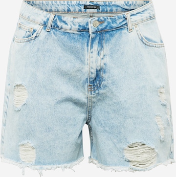 Trendyol Curve Regular Shorts in Blau: predná strana