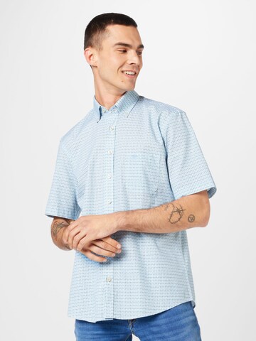 FYNCH-HATTON Regular fit Button Up Shirt in Blue: front