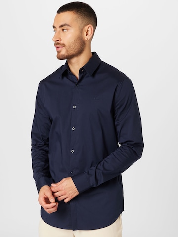 GUESS Slim fit Button Up Shirt in Blue: front