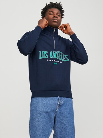 JACK & JONES Mikina 'Bradley Cedric' - Modrá