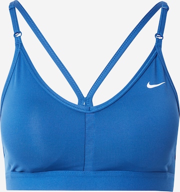 NIKE Bustier Športni nederček 'Indy' | modra barva: sprednja stran