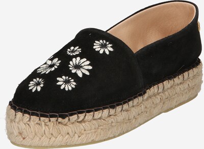 Espadrile Fabienne Chapot pe negru / alb, Vizualizare produs