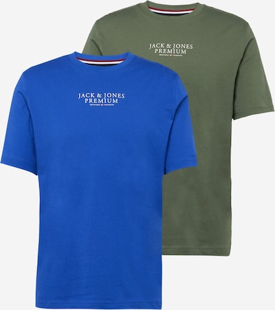 JACK & JONES T-Shirt 'BLUARCHIE' en bleu / kaki / rouge / blanc, Vue avec produit