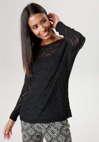 Aniston SELECTED Sweater in Black: front