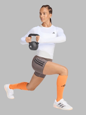 ADIDAS PERFORMANCE Skinny Sportnadrágok 'OPT' - szürke