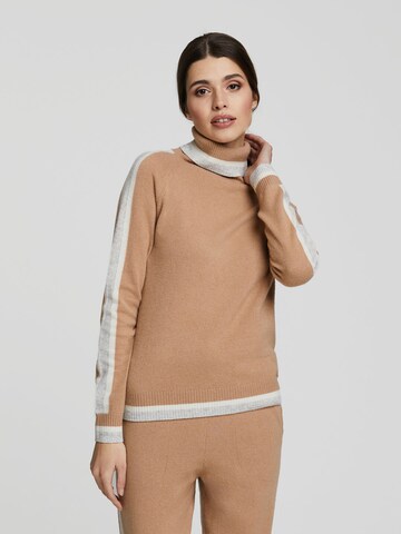 Marc & André Sweater 'TINDED AVENUES' in Beige: front