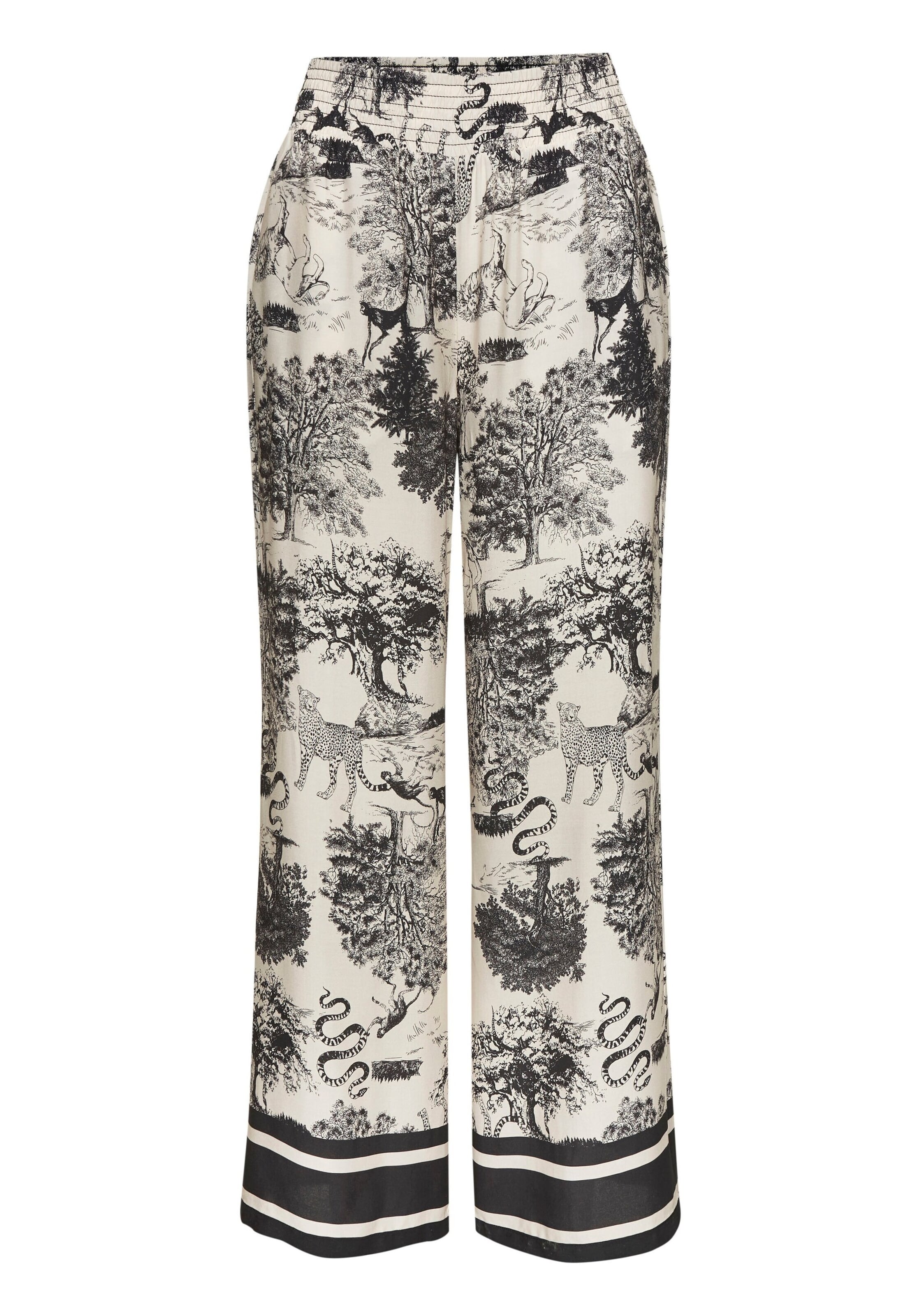 LASCANA - Pierna ancha Pantalón en blanco: frente
