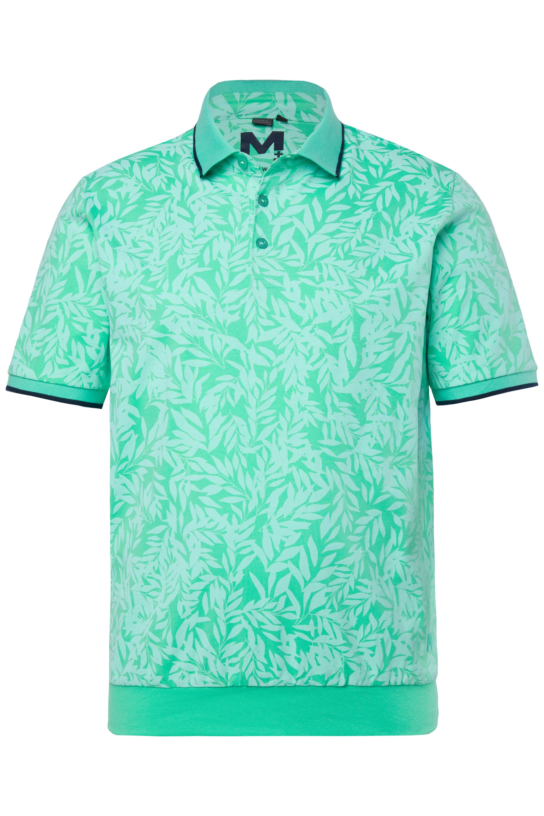 Men Plus Shirt in Groen: voorkant