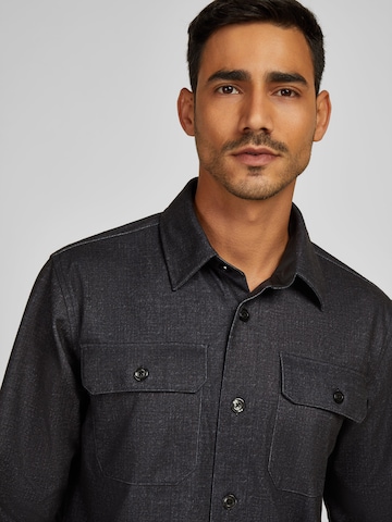 HECHTER PARIS Regular Fit Hemd in Schwarz