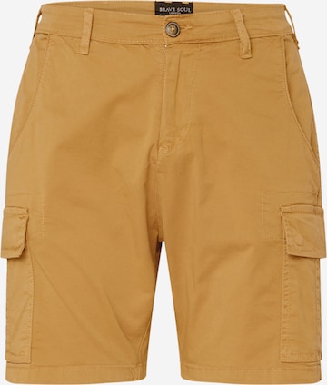 BRAVE SOUL Regular Cargo trousers 'DENVERSTN' in Brown: front