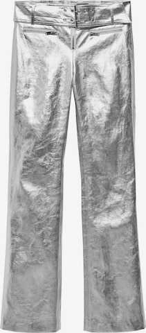 MANGO Regular Broek 'Lauren' in Zilver: voorkant