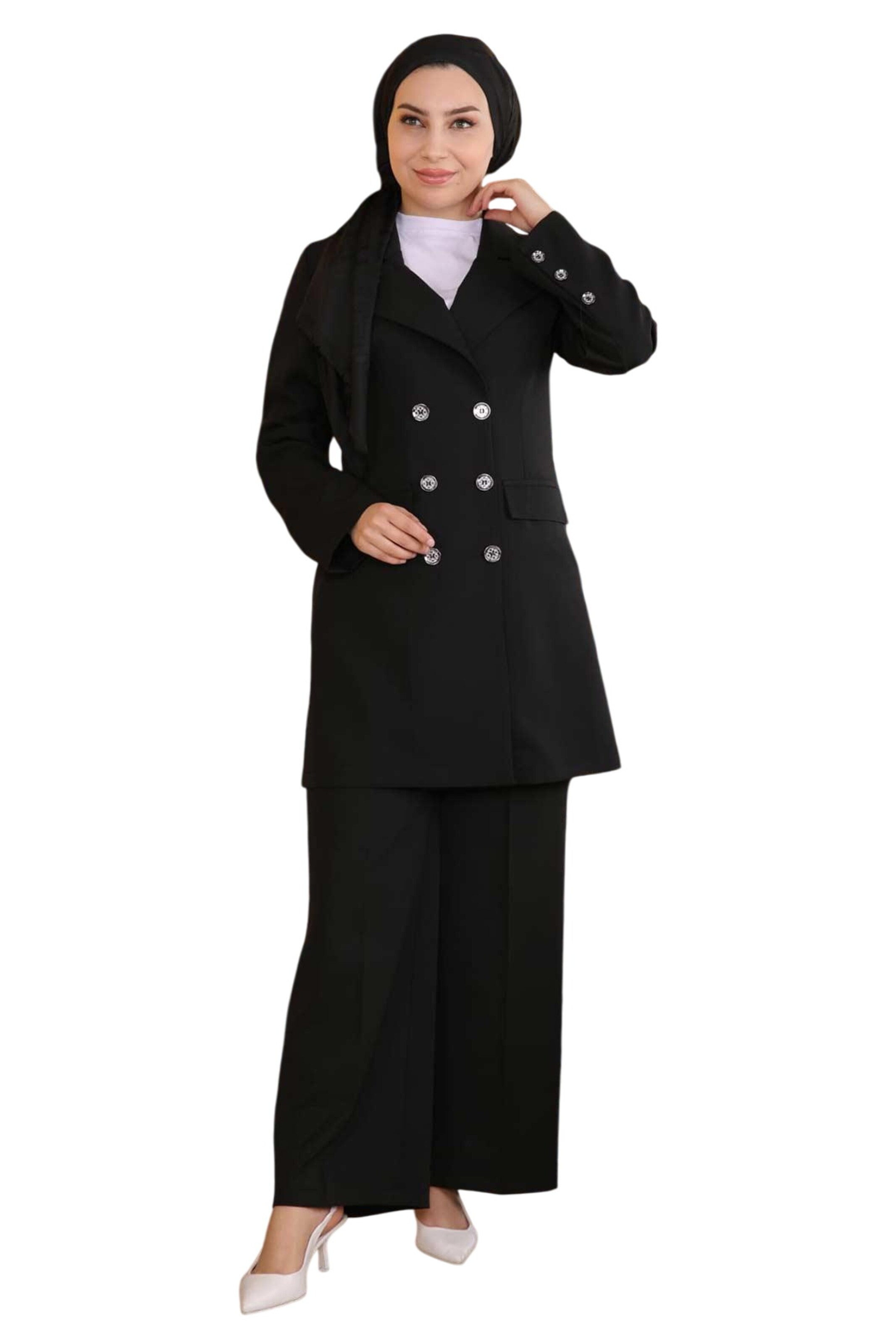 MODAMIHRAM Broekpak in Zwart: voorkant