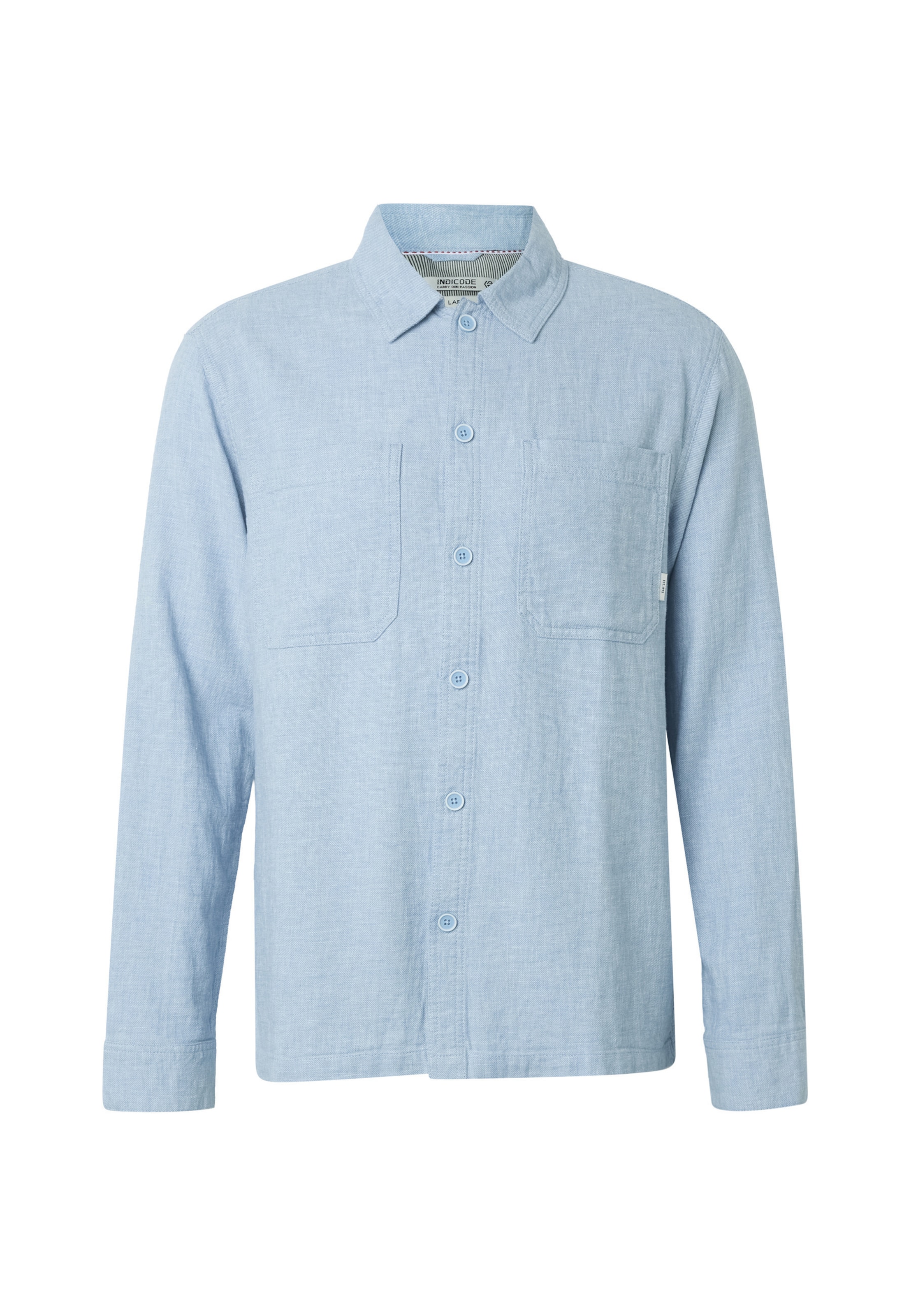 Chemise 'Trope' INDICODE JEANS en bleu : devant