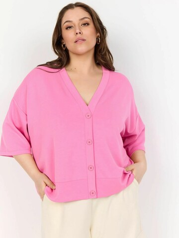 Cardigan Wasabi Concept en rose : devant