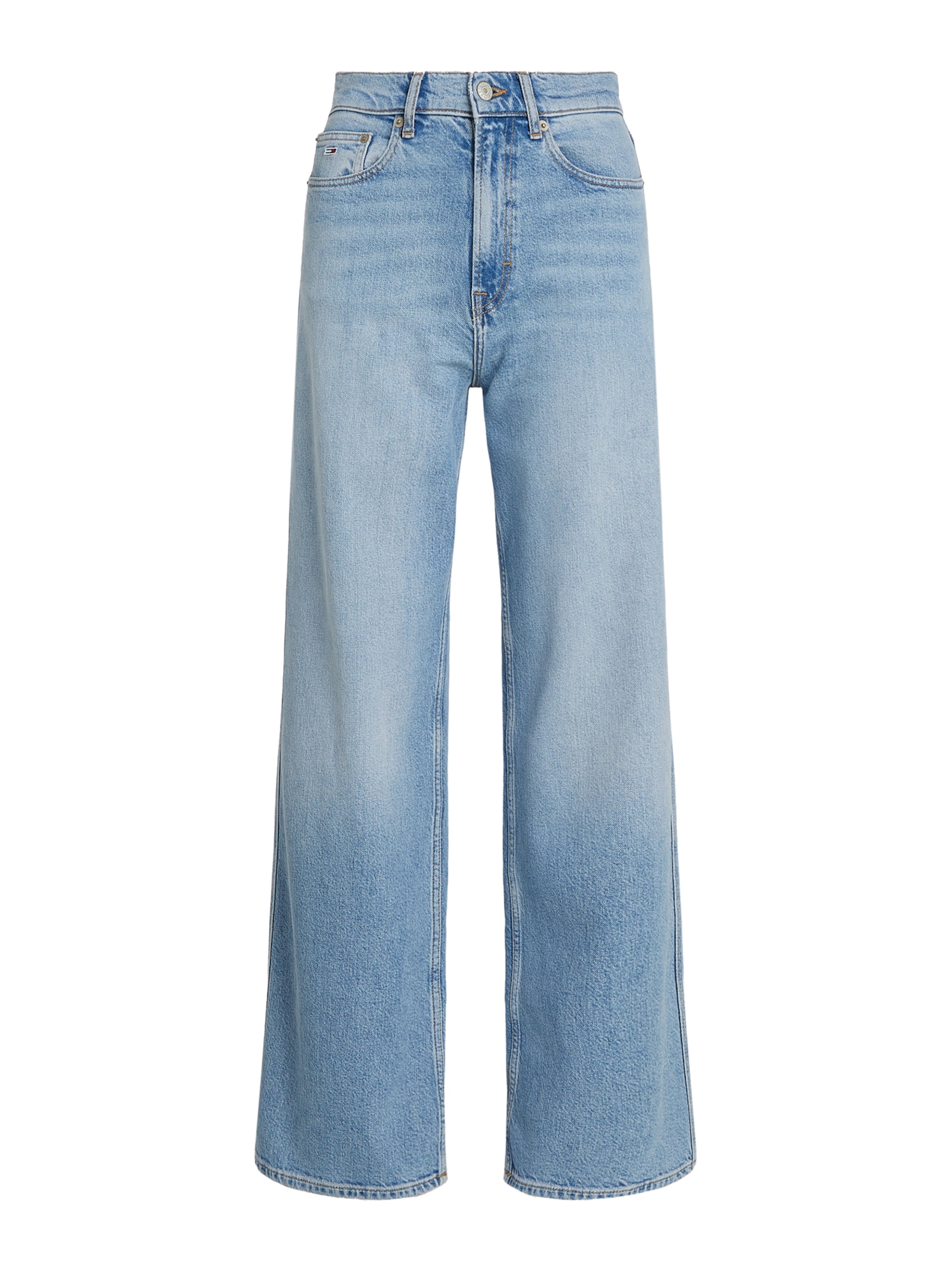Tommy Jeans Wide leg Jeans 'Claire' in Blauw: voorkant