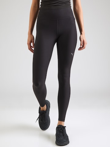 PUMA Skinny Fit Спортен панталон 'CLOUDSPUN' в черно: отпред