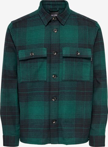 Only & Sons Button Up Shirt 'Baz' in Green: front