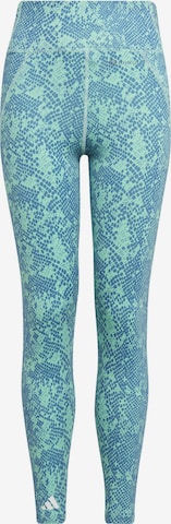 ADIDAS SPORTSWEAR Skinny Sporthose 'Aeroready Animal-Print Optime High-Rise ' in Blau: predná strana