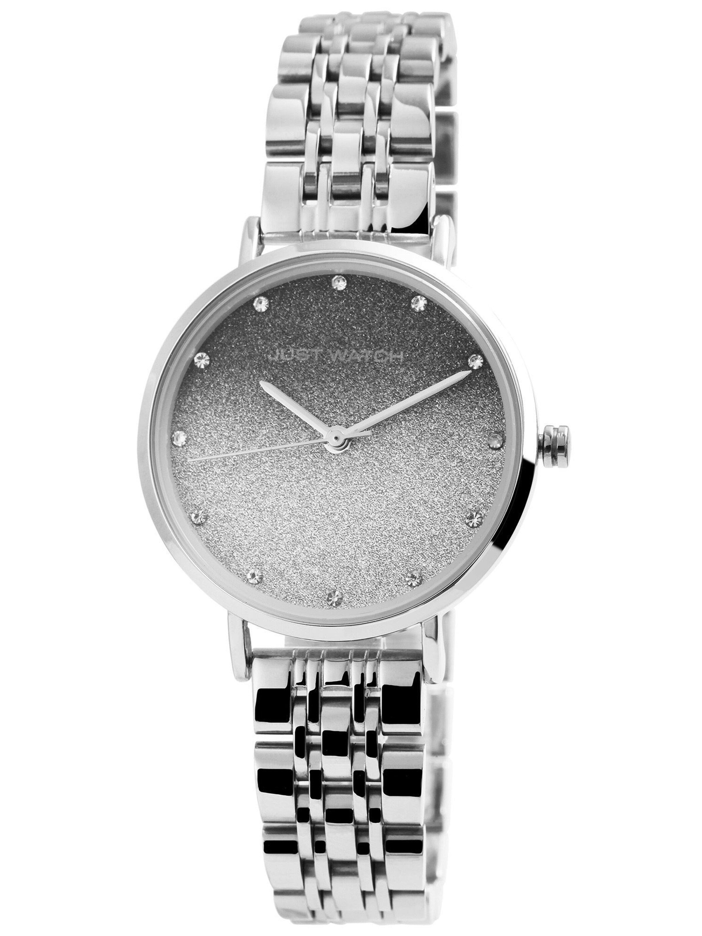 Just Watch Analoguhr 'mit Edelstahlarmband, 3 ATM'‌‌‌‌‌ in Silber: Vorderseite