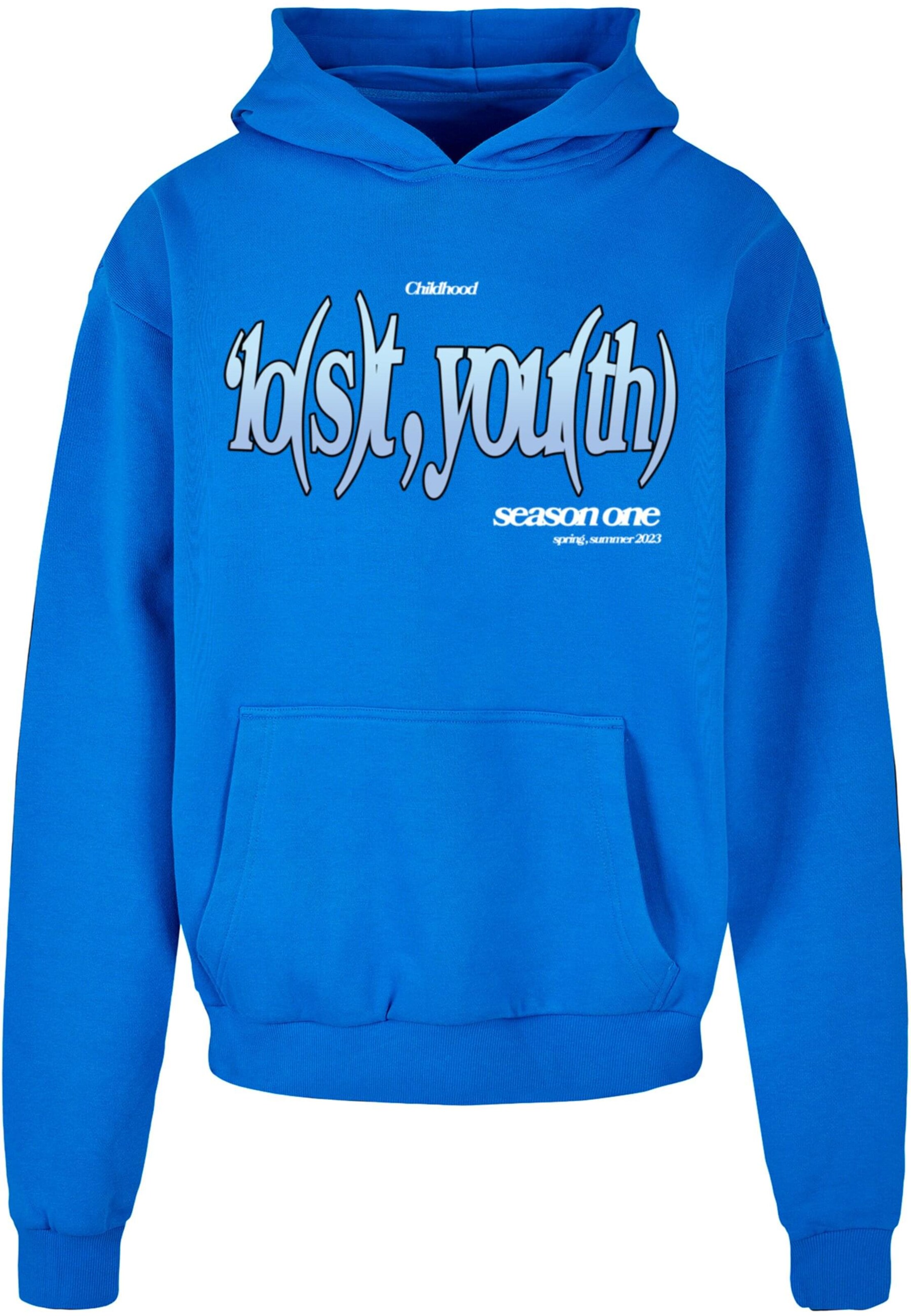 Felpa di Lost Youth in blu: frontale