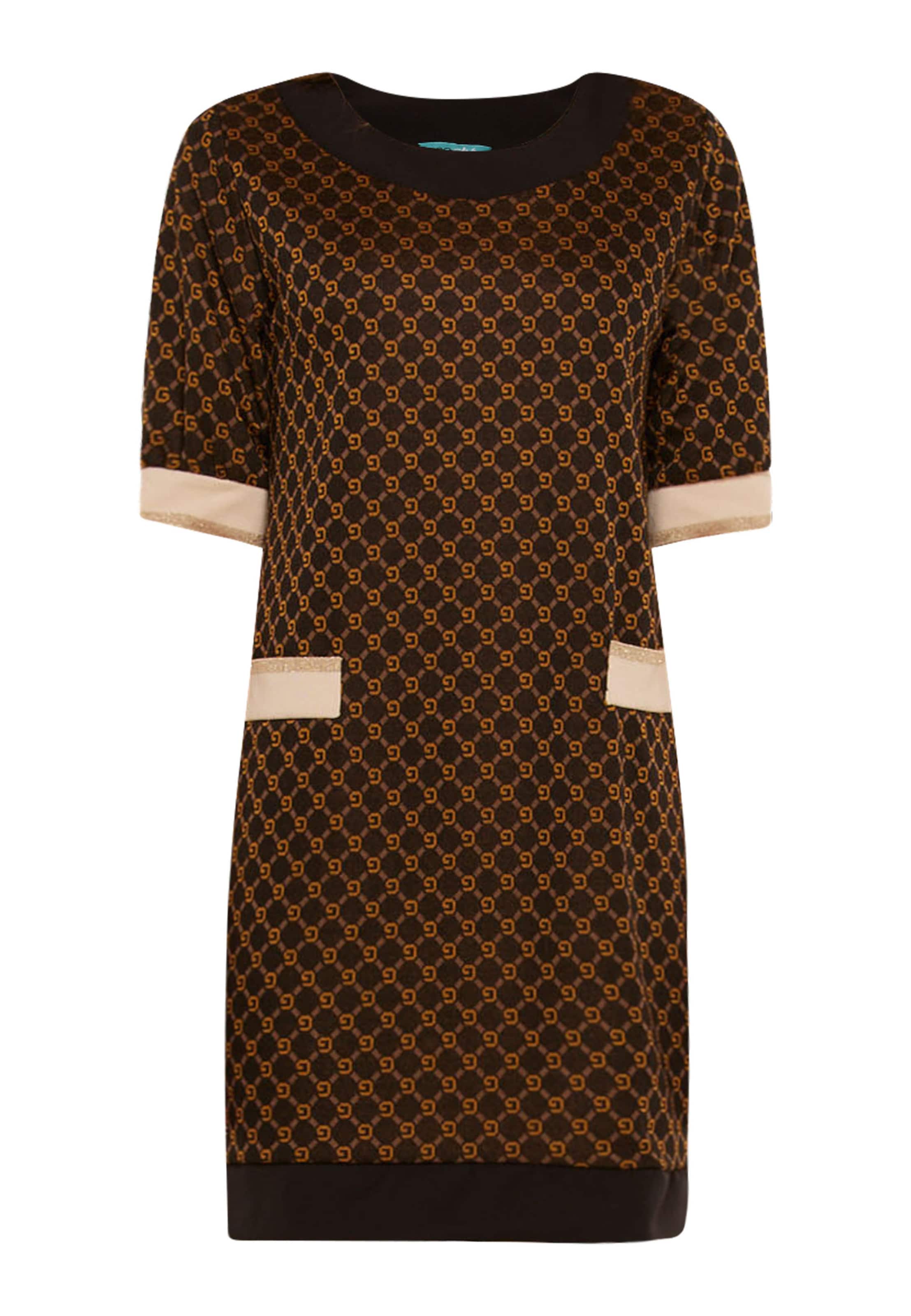 TOOche Etuikleid 'G' in beige / cognac / dunkelbraun, Produktansicht