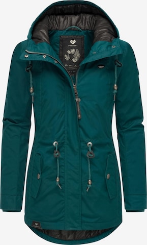 Parka invernale 'Monadis' di Ragwear in verde: frontale