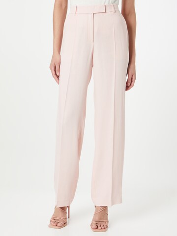 Regular Pantalon à plis 'Helusi-1' HUGO en rose : devant
