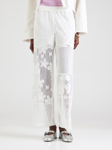 Wide leg Pantaloni 'Ackee' di OH APRIL in bianco: frontale