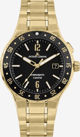 Jacques Lemans Analog Watch 'Hybromatik' in Gold: front