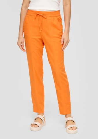 s.Oliver Tapered Pants in Orange: front