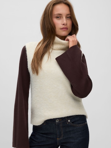 VERO MODA Gebreid vest 'VMEverlee' in Beige: voorkant