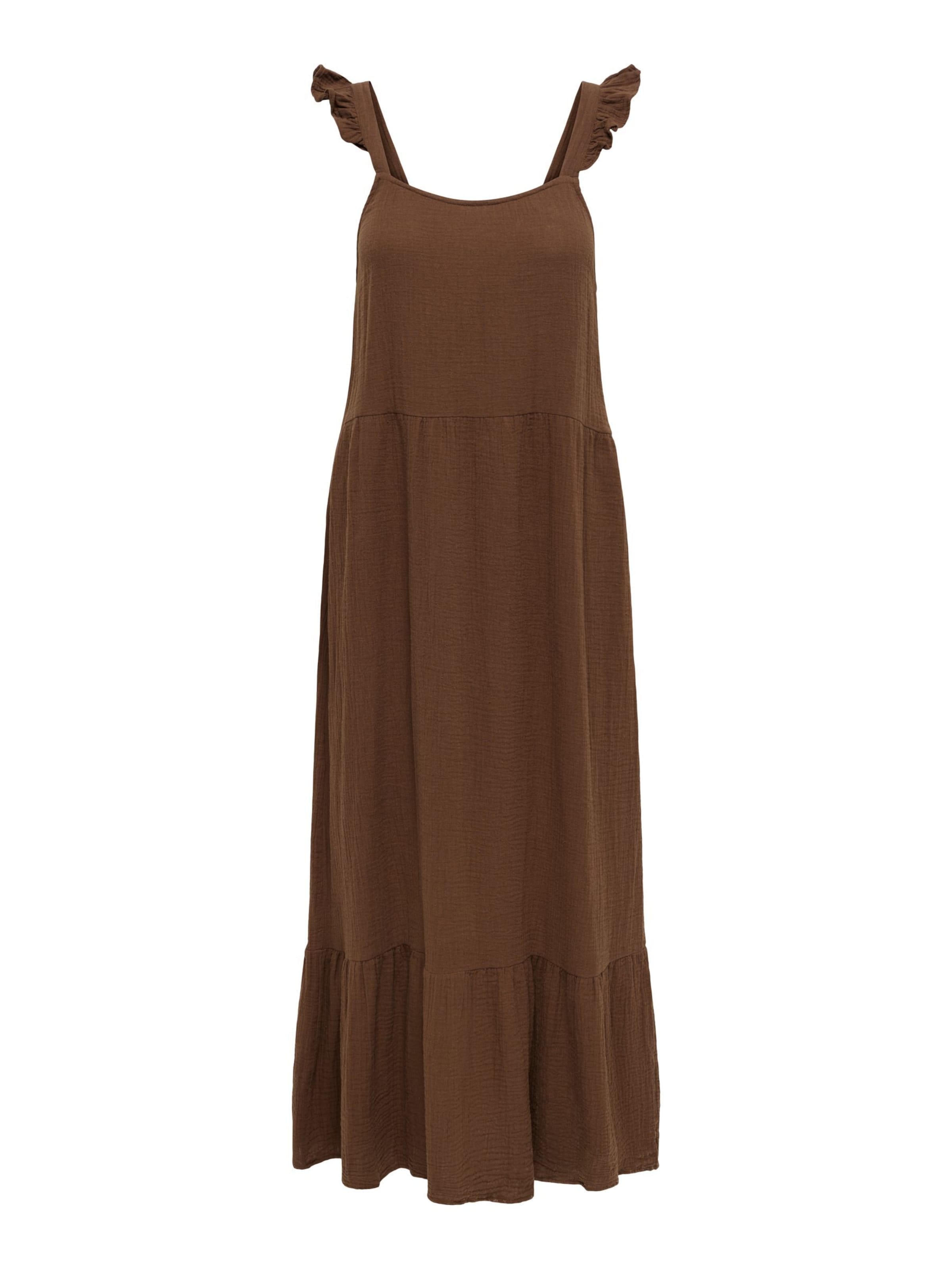 Robe 'ONLThyra' ONLY en marron : devant
