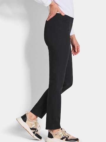 Coupe slim Pantalon 'Louisa' Goldner en noir