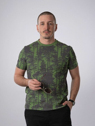 PANTONECLO Shirt 'Pantoneclo Men’s Crew Neck Short Sleeve T-Shirt' in Groen: voorkant