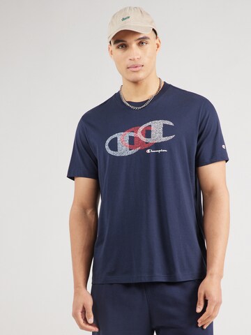 Maglietta di Champion Authentic Athletic Apparel in blu: frontale
