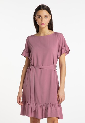 Robe Usha en rose : devant