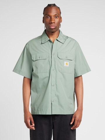 Carhartt WIP Comfort Fit Риза в зелено: отпред