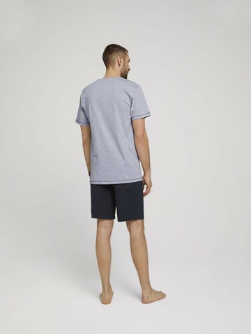 TOM TAILOR Pyjama kort 'Maritimes' in Grijs