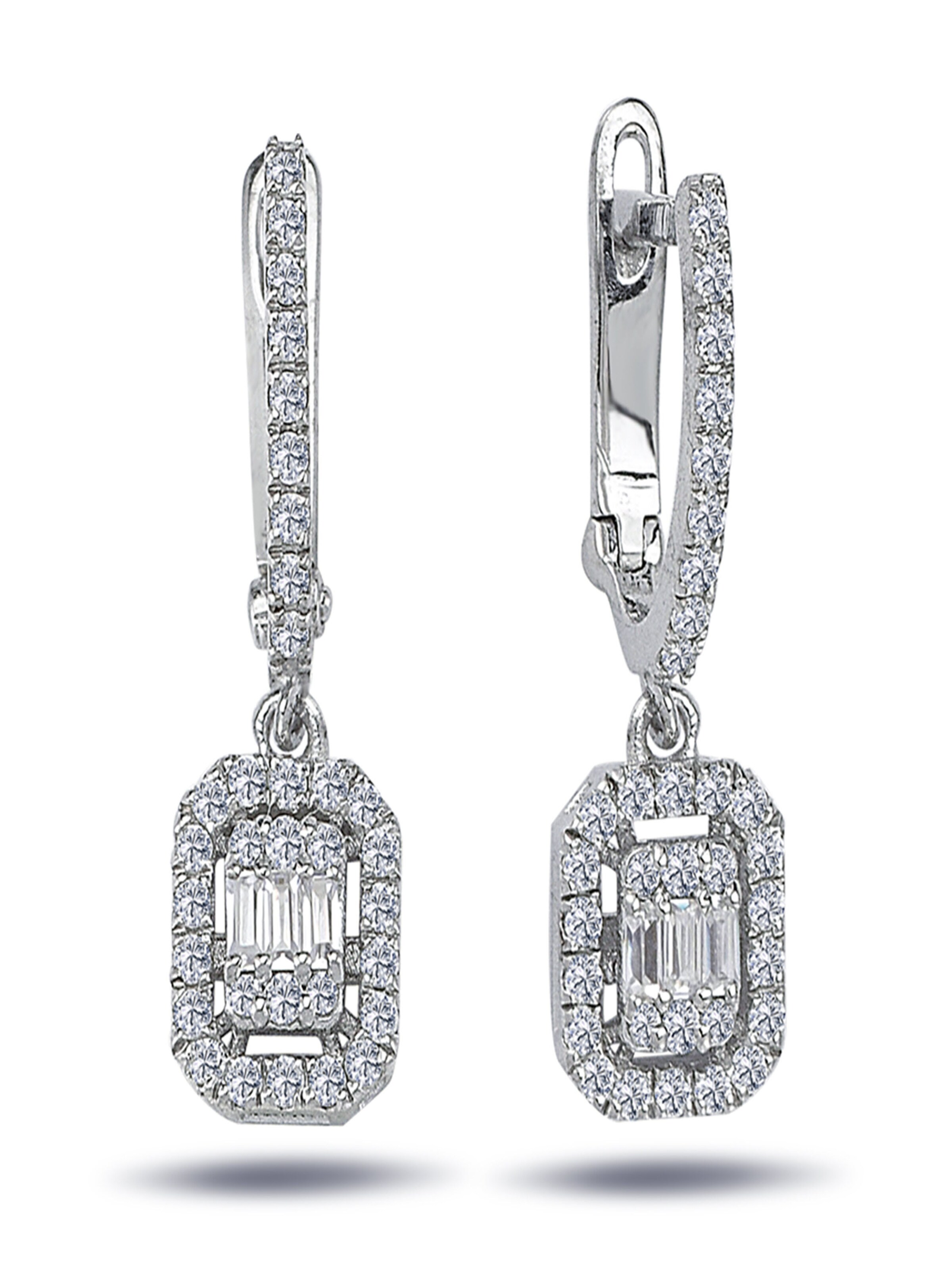 EinStein Diamant Ohrringe‌‌‌‌‌‌‌‌‌ in One Size in silbergrau, Produktansicht