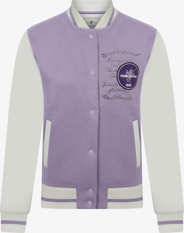 DENIM CULTURE Between-Season Jacket ' CECILIE ' in Purple: front