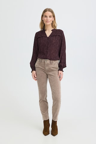Regular Pantalon Pulz en beige