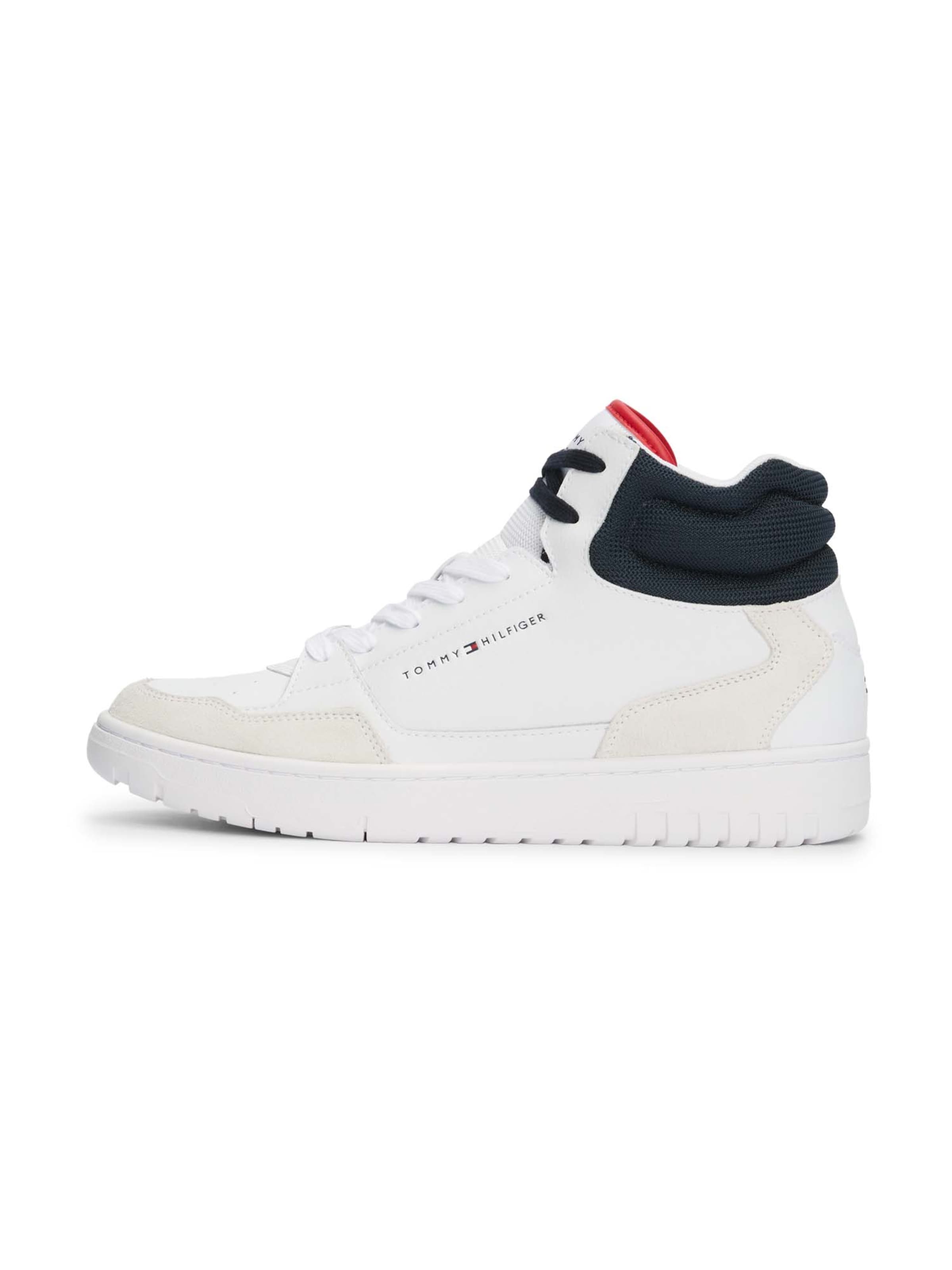 balts TOMMY HILFIGER Augstie brīvā laika apavi: no priekšpuses