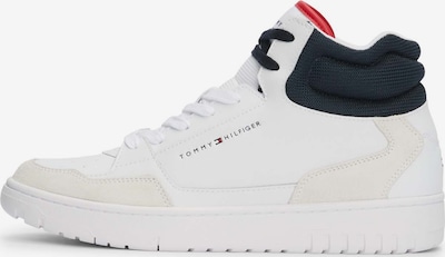 TOMMY HILFIGER Visoke tenisice u mornarsko plava / crvena / bijela / vuneno bijela, Pregled proizvoda