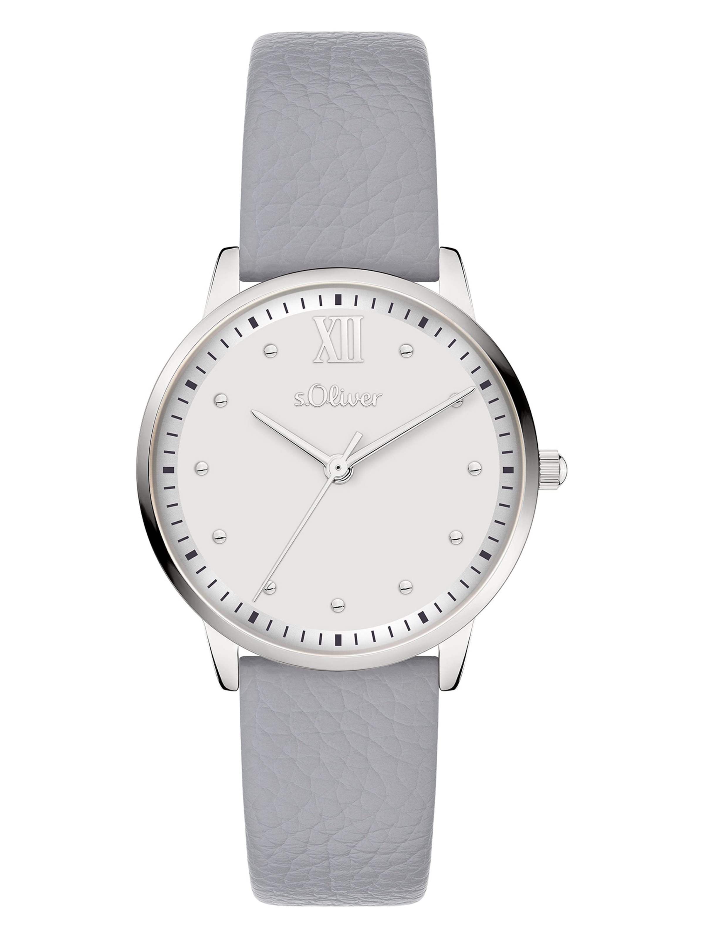 s.Oliver Analog Watch 'Soft Elegance' in Grey: front