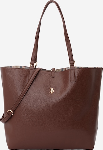 U.S. POLO ASSN. "Чанта тип ""Shopper""" 'Rogersville' в кафяво: отпред