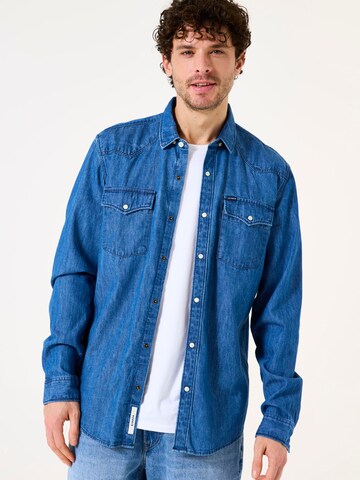 Coupe regular Chemise GARCIA en bleu : devant